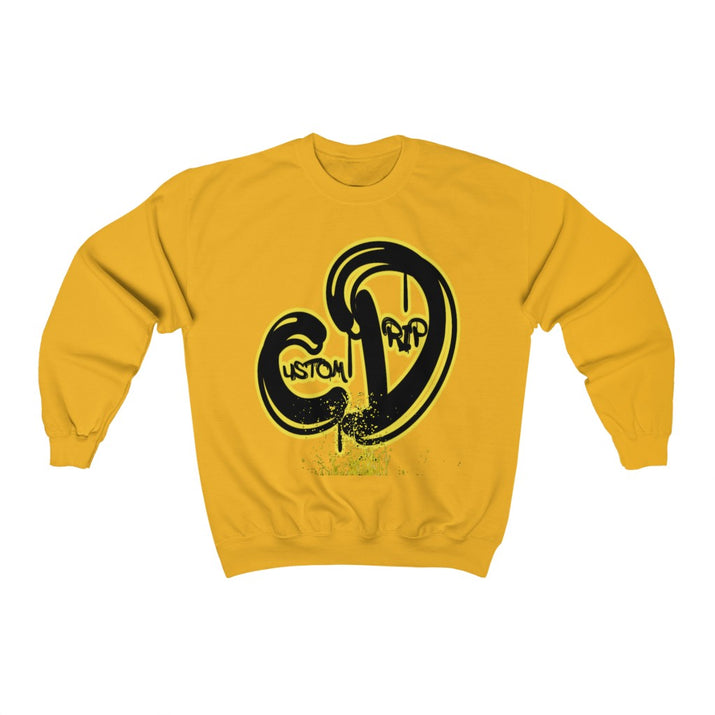 Black & Yellow custom drip Unisex Heavy Blend™ Crewneck Sweatshirt - CustomDripStore