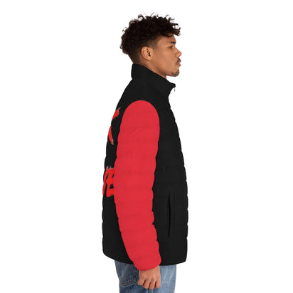Custom Drips Stack or Starve Men's Puffer Jacket - CustomDripStore