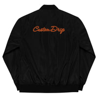 Custom Drip's Orange & Black Premium bomber jacket - CustomDripStore