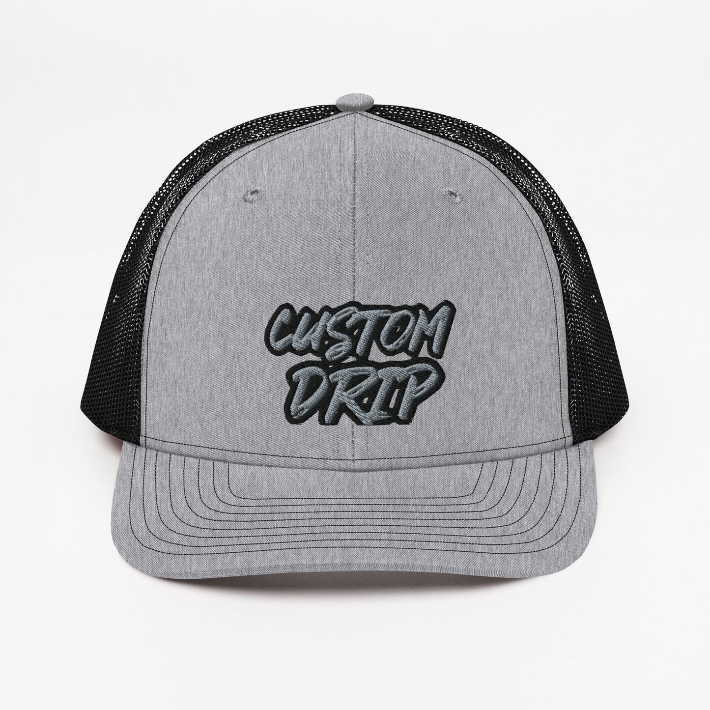 Custom Drip's Grey & Black Trucker Cap - CustomDripStore