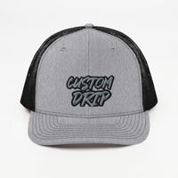 Custom Drip's Grey & Black Trucker Cap - CustomDripStore