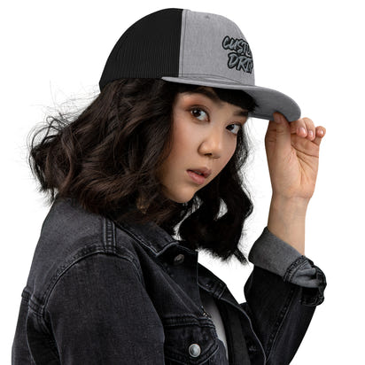 Custom Drip's Grey & Black Trucker Cap - CustomDripStore