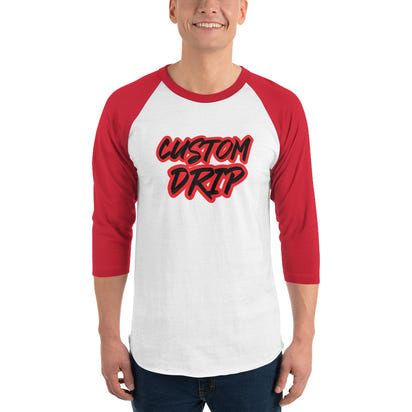 Custom Drip's 3/4 sleeve raglan shirt - CustomDripStore