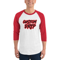 Custom Drip's 3/4 sleeve raglan shirt - CustomDripStore