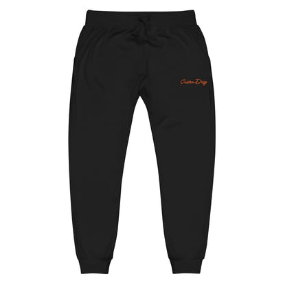 Custom Drip's Orange & Black logo Unisex fleece sweatpants - CustomDripStore