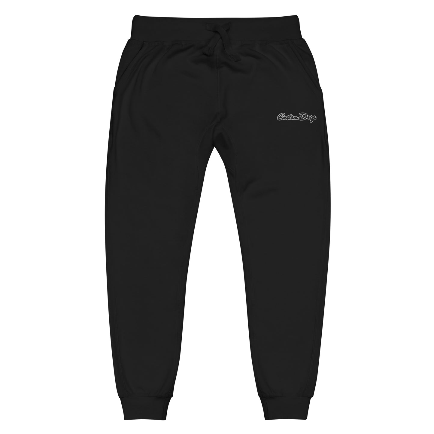Black & White logo Unisex fleece sweatpants - CustomDripStore