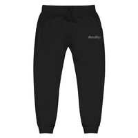 Black & White logo Unisex fleece sweatpants - CustomDripStore