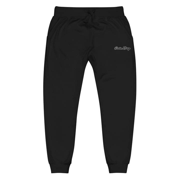 Black & White logo Unisex fleece sweatpants - CustomDripStore
