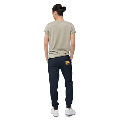 Custom Drips navy fleece sweatpants