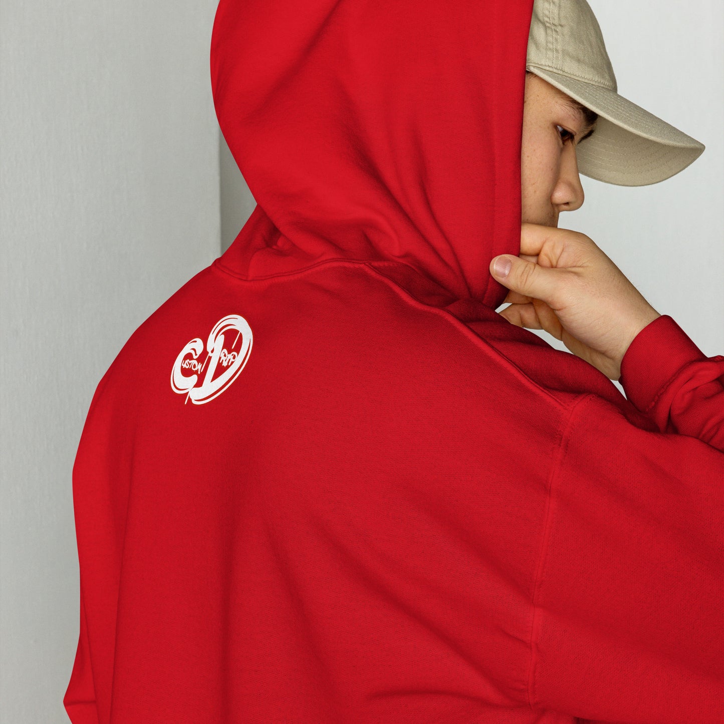 Custom Drips Red & white logo Unisex Hoodie - CustomDripStore
