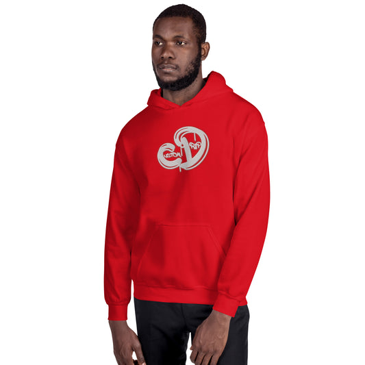 Custom Drips Red & white logo Unisex Hoodie - CustomDripStore