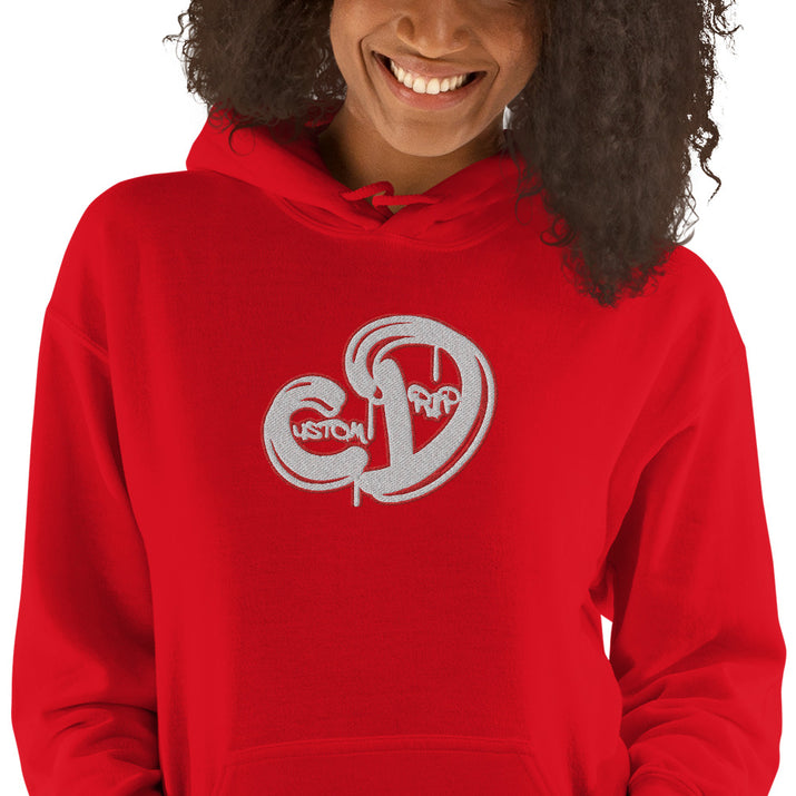 Custom Drips Red & white logo Unisex Hoodie - CustomDripStore