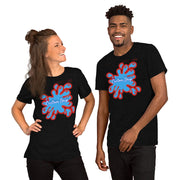 Custom Drips Red&Blue Splash Short-Sleeve Unisex T-Shirt - CustomDripStore